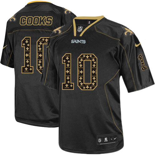 Men's Limited Brandin Cooks Nike Jersey New Lights Out Black - #10 NFL New Orleans Saints